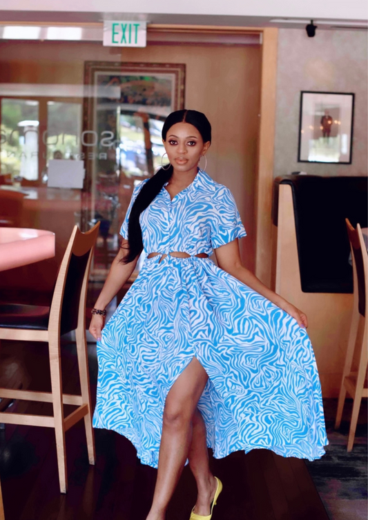 Whitney Blue Maxi Dress