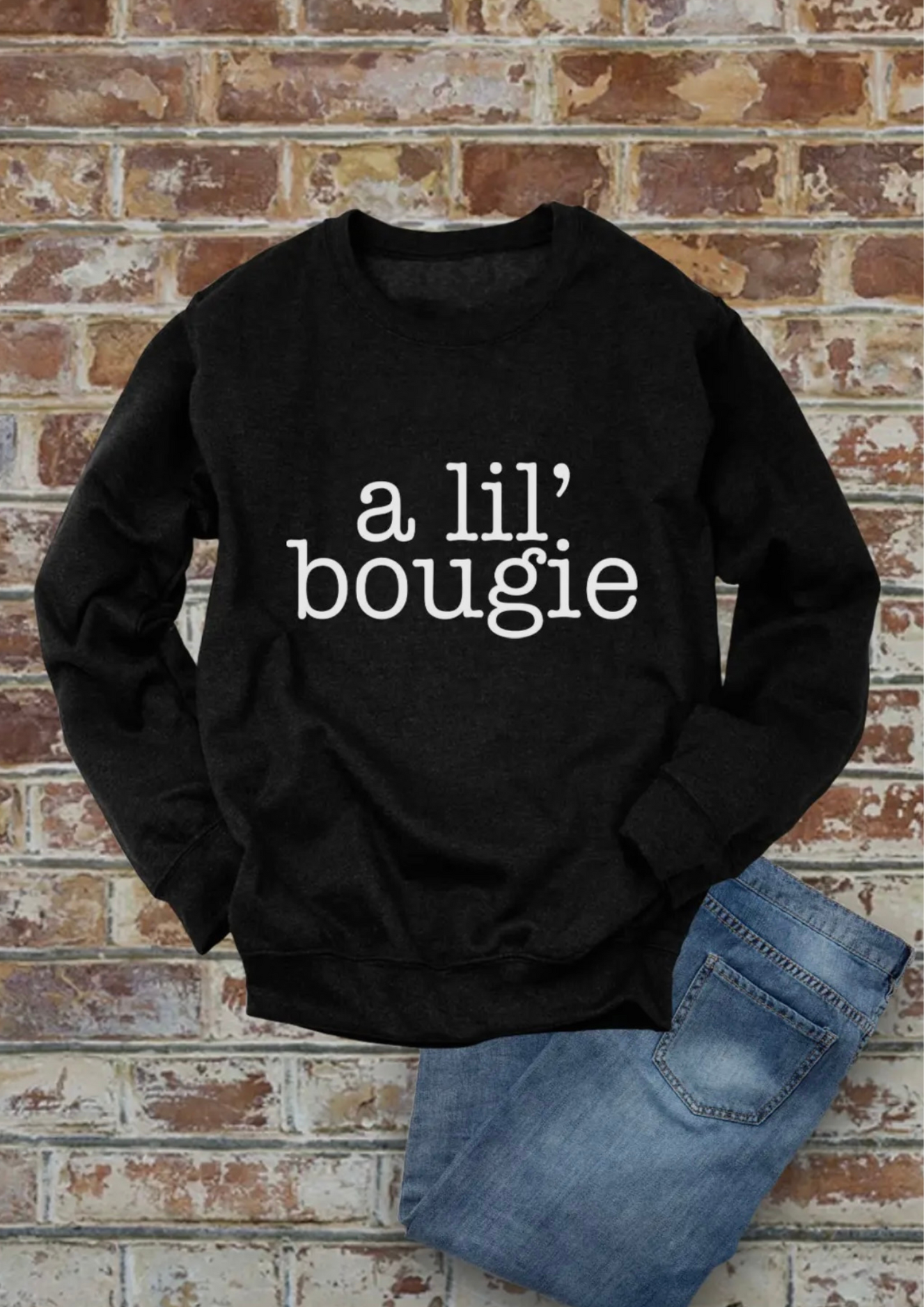 A Lil’ Bougie, Uniesex Crewneck Fleece Sweatshirt