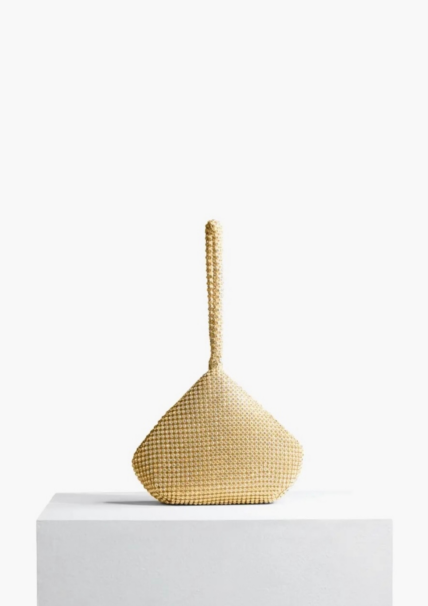 Kiss Me Rhinestone Clutch - Gold