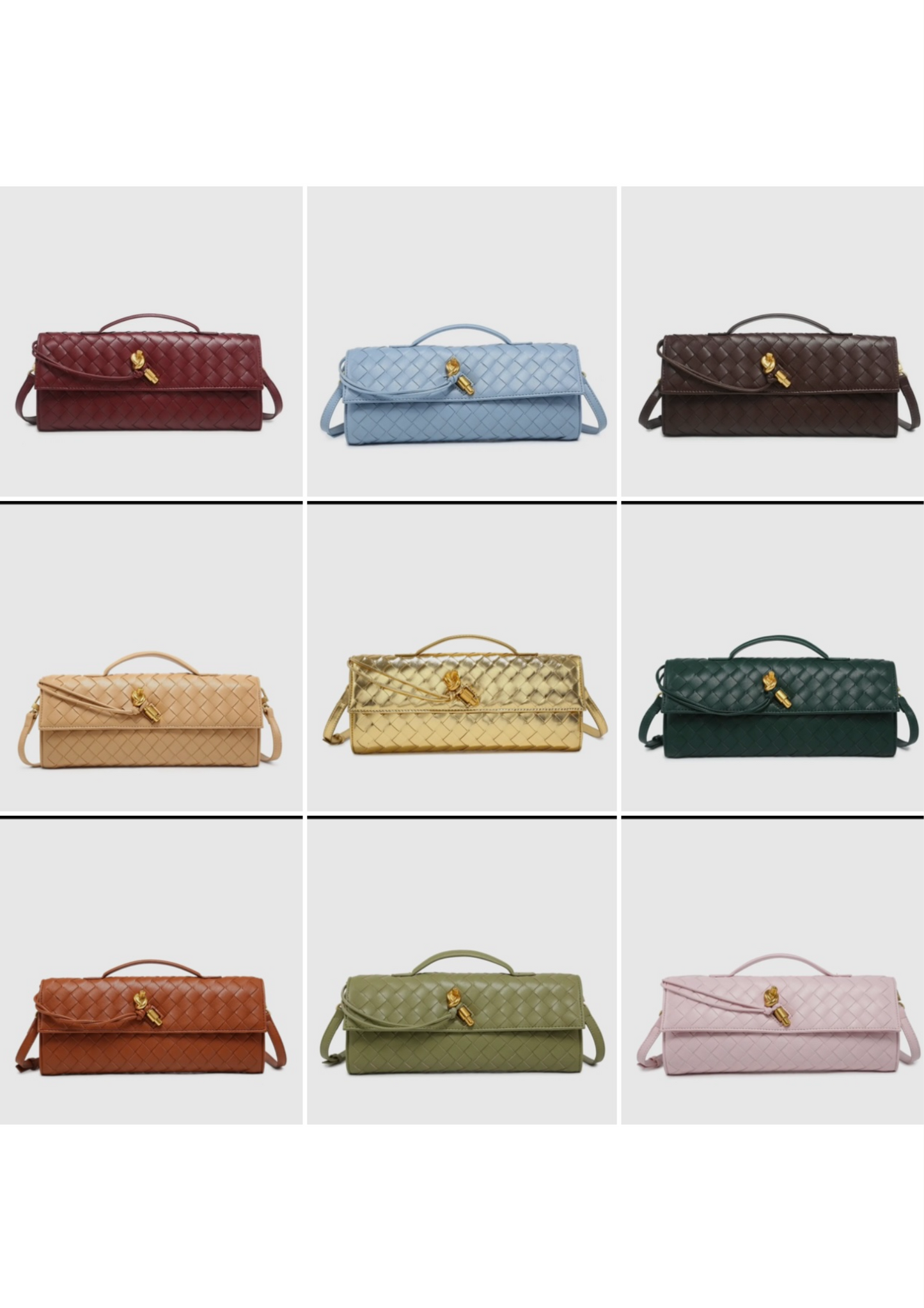 Weave Leather Clutch Women Designer Clutch Bags