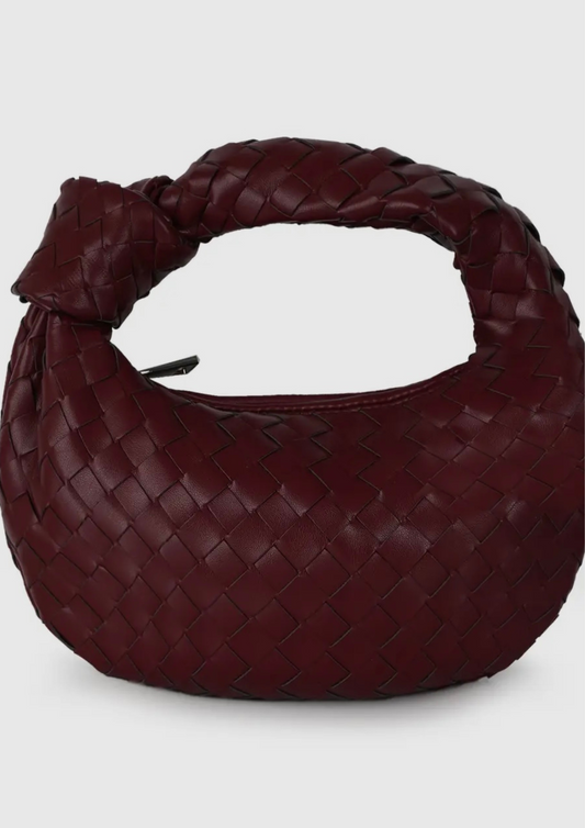 Women’s Woven Bag Horn Knotted Handbag Bag