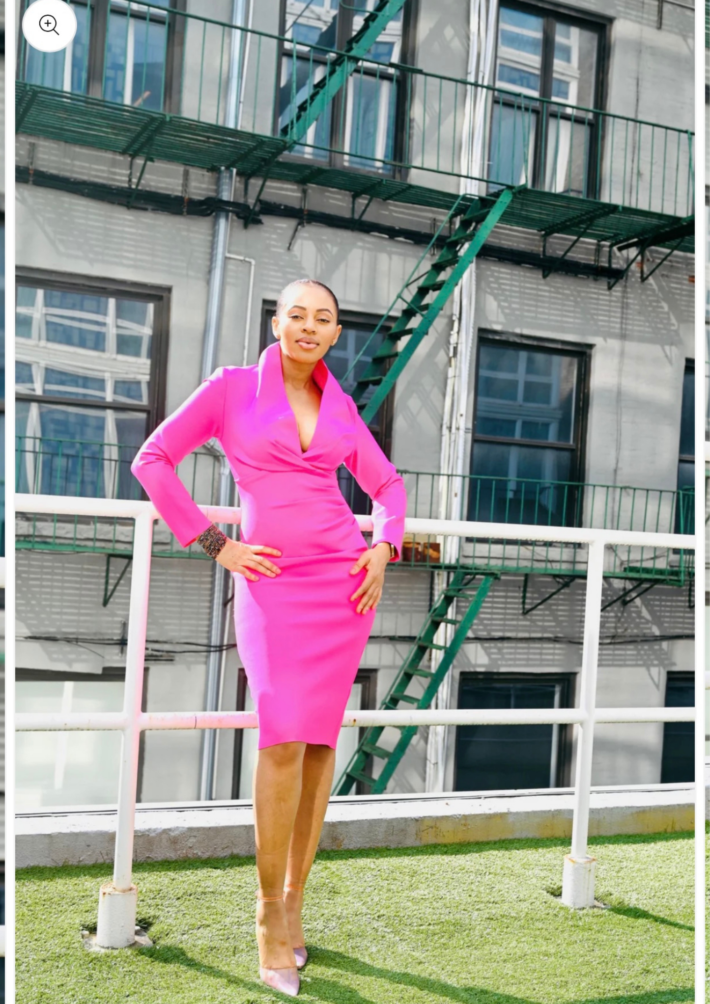 MIDI BANDAGE DRESS PINK