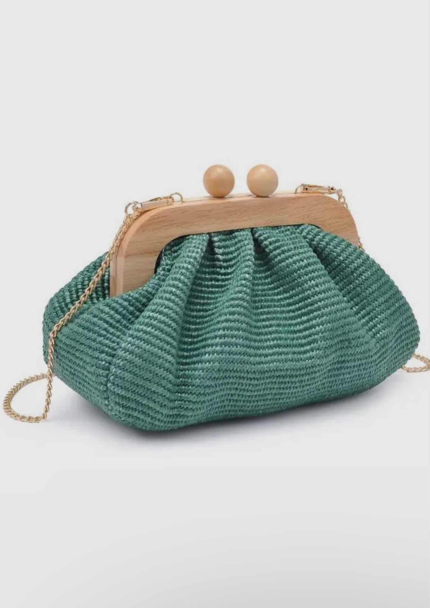 Vogueista Wooden Frame Clutch