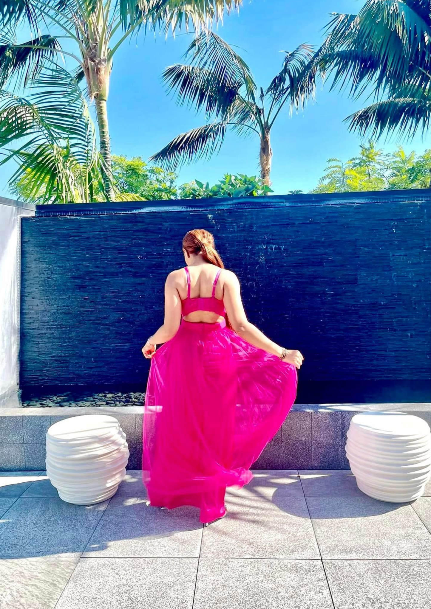 Chain Strap Bra Corset Maxi Dress