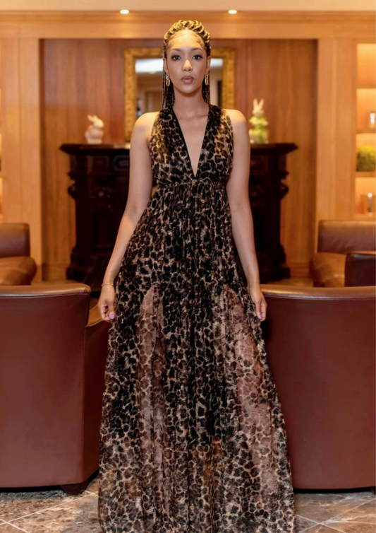 Noel Leopard Dress