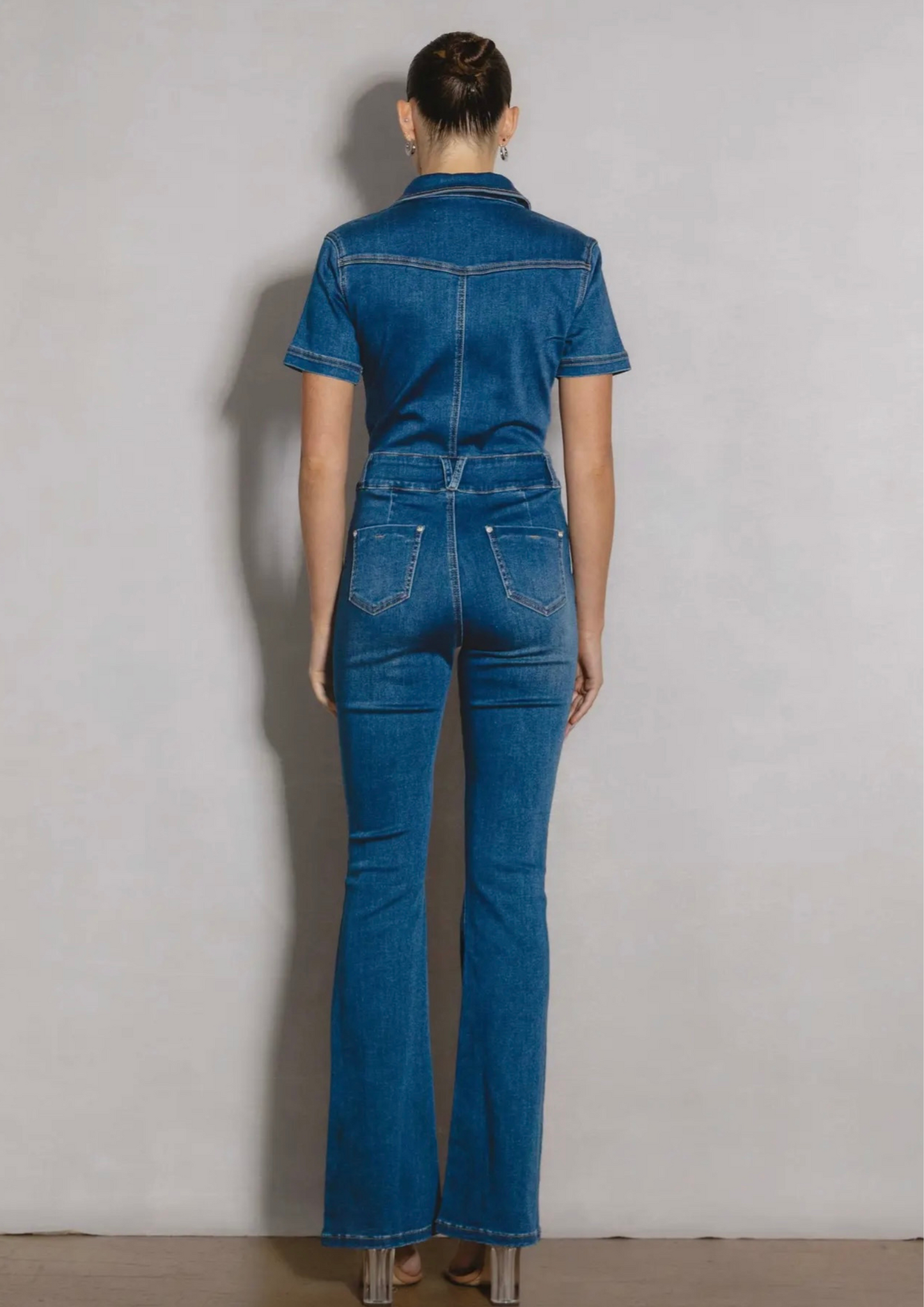 Bootcut Demin Jumpsuit