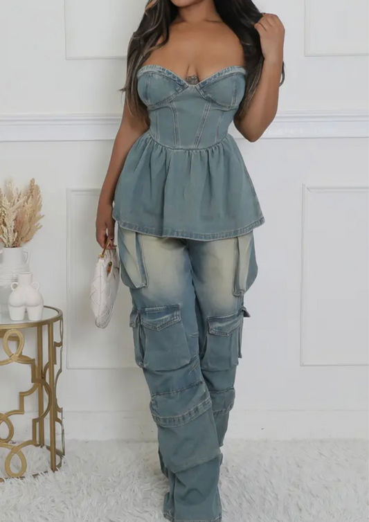 Trendy Demin Two-piece