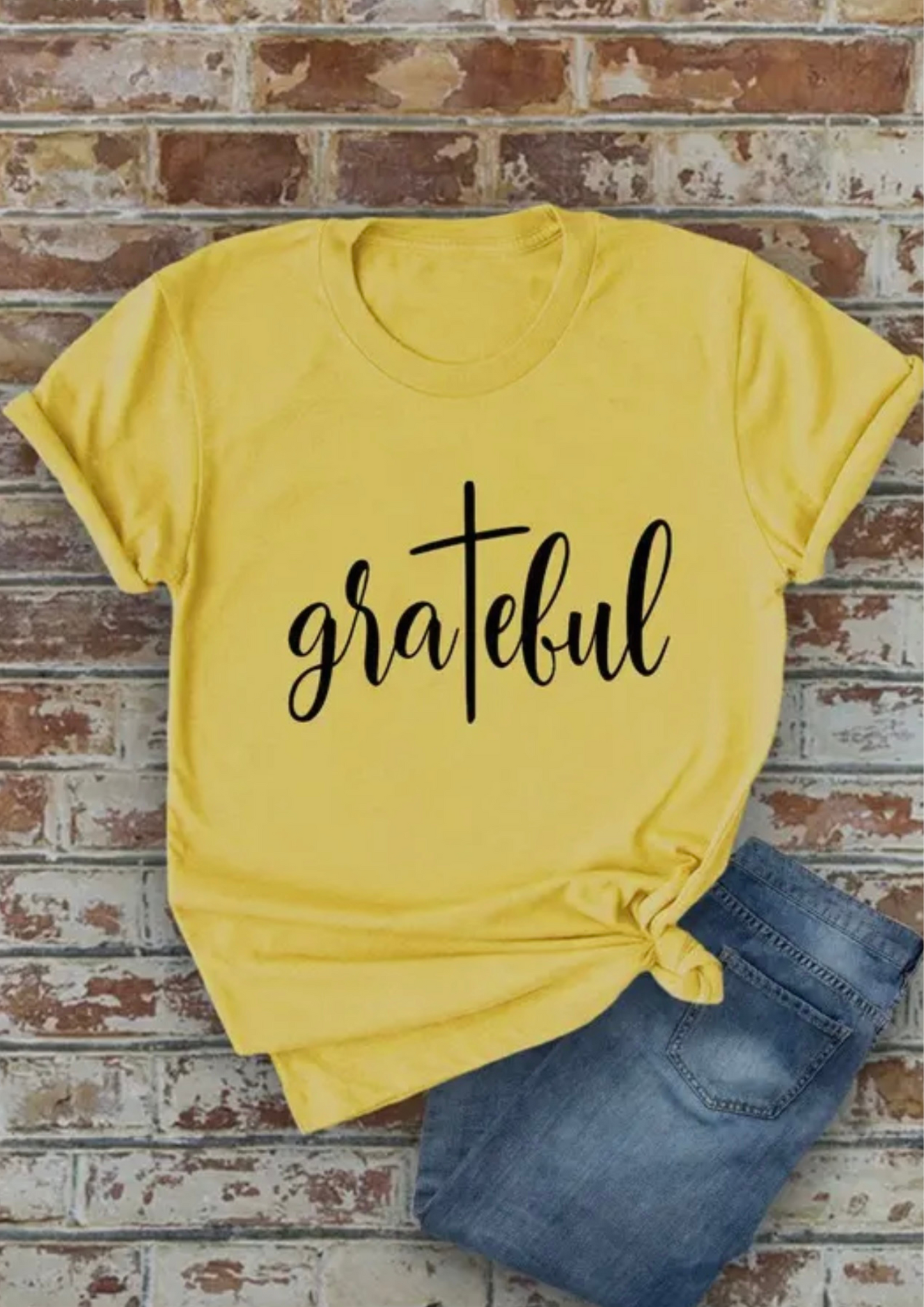 Grateful, Unisex Round Neck T-Shirt